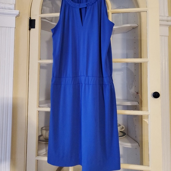 Banana Republic Women's Sleeveless Blue Dress - Picture 4 of 5